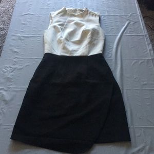 Professional black and white dress